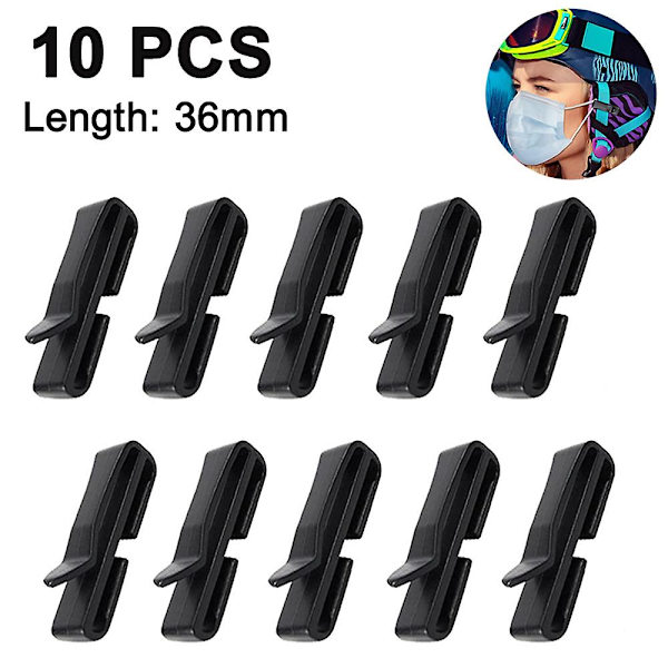 10 Pack Mask Holders Ski Helmet Clip Holder To Attach Masks To The Helmet - Mask Extension Hook For Extending Masks, Mask Holders For Adults And 36mm