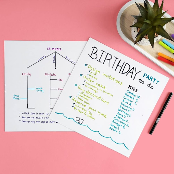 Mordely 2-pack Sticky Notes Stickers Whiteboard