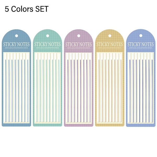 Mordely 5 påse Sticky Notes Index Memo Pad 5 FÄRGER SET 5 Colors SET