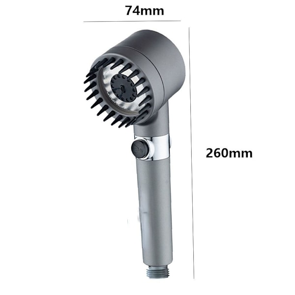 Mordely 4 i 1 massageduschmunstycke Högtrycks DUSCHHUVUD Shower Head