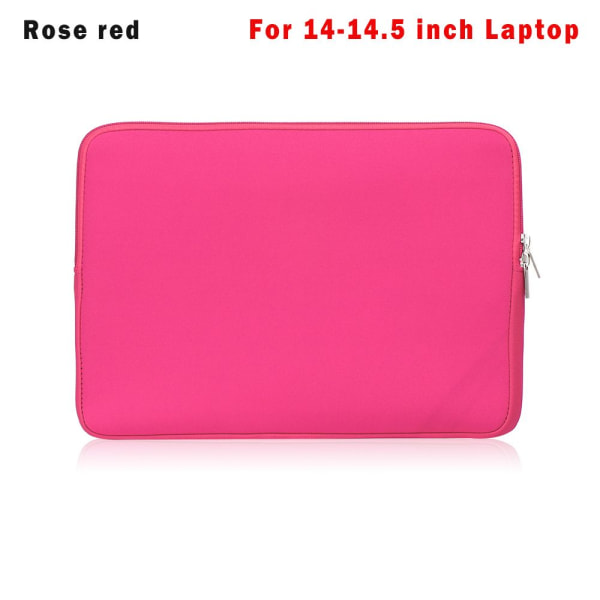 Mordely Laptopväska Fodral Case Cover ROSE RED FÖR 14-14,5 TUM rose red For 14-14.5 inch