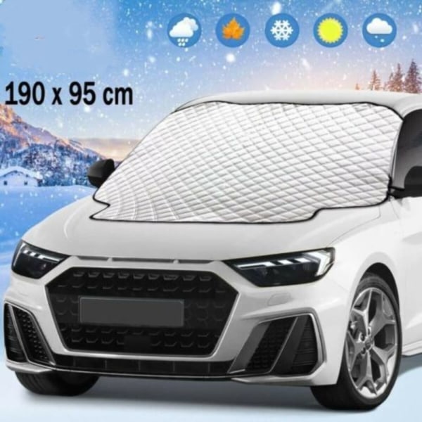 Mordely Cover Magnetisk bilskärm Frost Ice Snow Dust Protector 190cm x 95cm