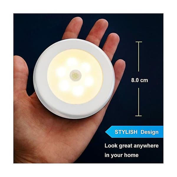 2023 Night Light With Motion Sensor, Motion Light With Battery, Auto On/off, Led Sensor Light, Cabinet Lights, For Hallway, Bedroom (warm White-3pcs)