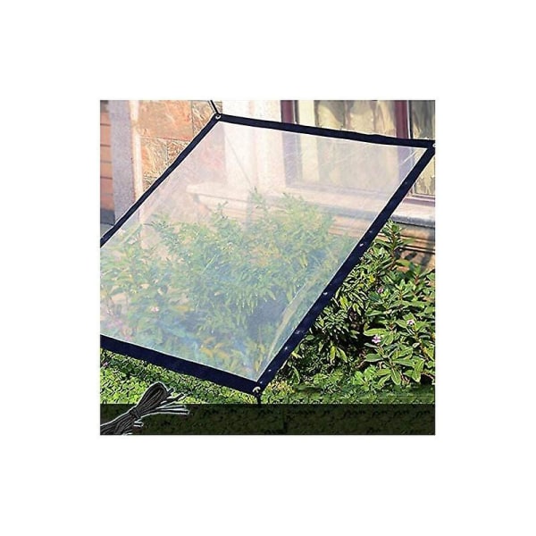 Mordely Transparent Waterproof Tarpaulin With Eyelets - 2 X 2 M - Foldable And Weatherproof Tarpaulin - Rope Included