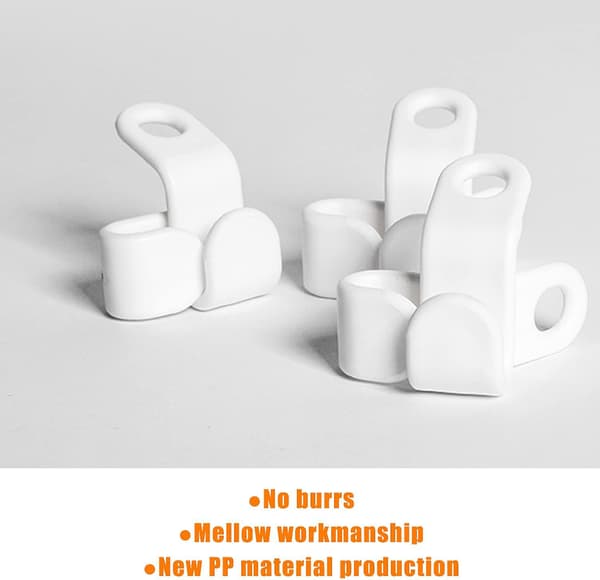2023 20 Pieces Plastic Hanger Connector Hook, White Mini Hanger Connector Hooks, Space Saving Hanger Hooks For Closet