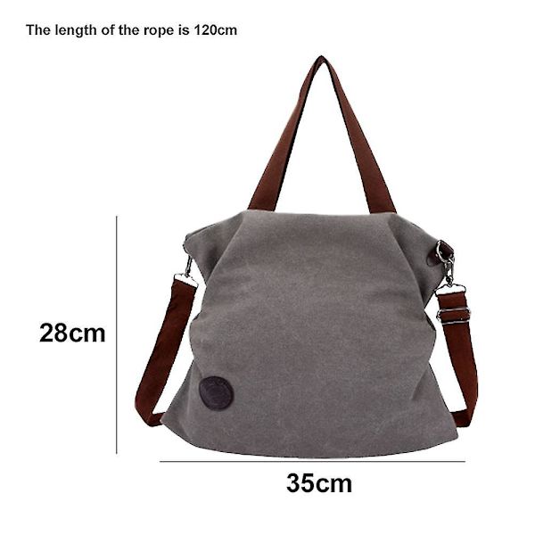 Mordely Messenger-väska i canvas för kvinnor Cross-body-väska, fritidsmode gray