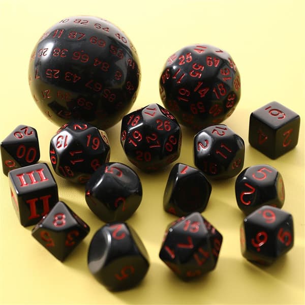 Mordely 15 st Akryl Multi Side Tärningar Set GRÖN green