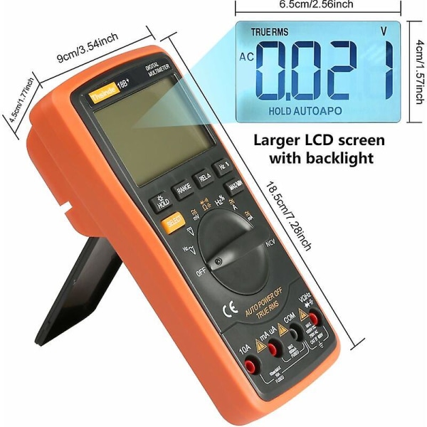 Mordely Auto-range Digital Multimeter 20000 Counts 4 1/2 Dc Ac Resistance Capacitance Peak Hold True Rms Ncv Diode Tester