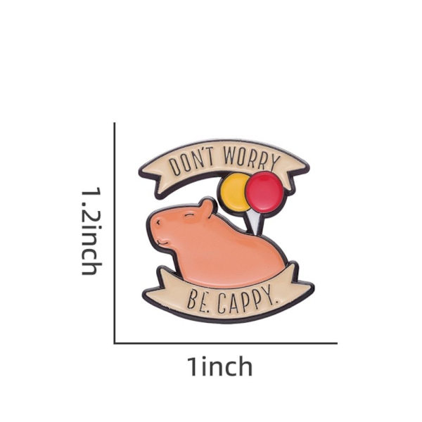 Mordely Capybara Ballong Broscher Emalj Pins