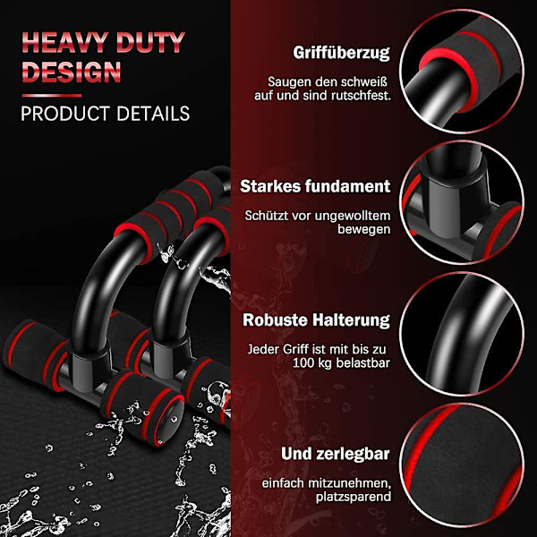 2023 Professional Push-up Handles With Non-slip Bars For Fitness, Gymnastics, Strength Training And Strength Training