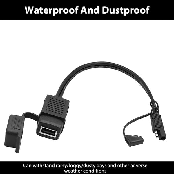 Mordely Motorcykel Adapter Laddare Motorcykel USB Power Socket Adapter