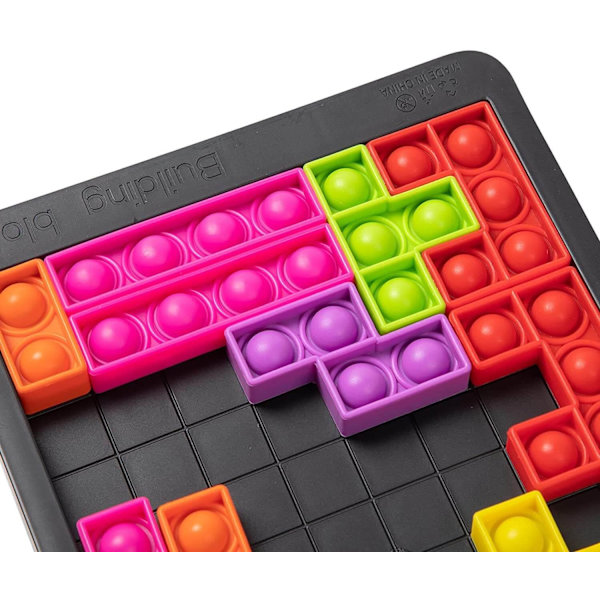 Building Block Pop it pussel - lindra stress eller rastlöshet