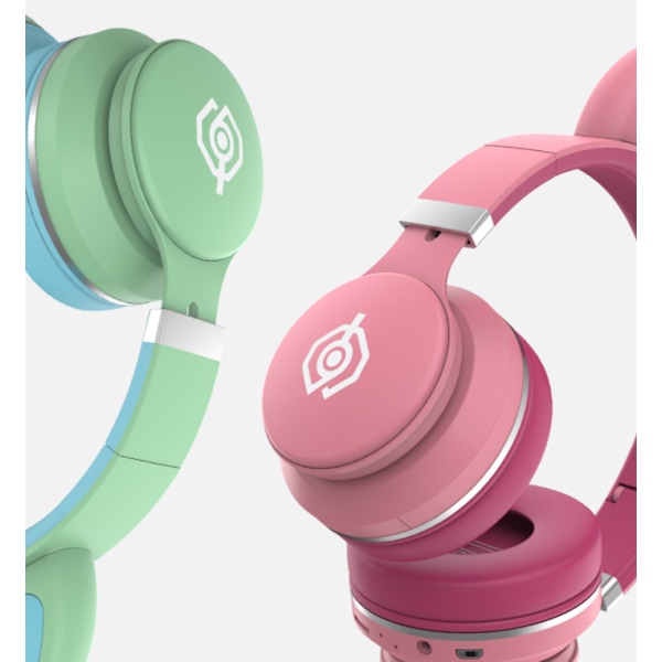 Mordely Hörlurar Cat Ear Bluetooth Wireless Over light green