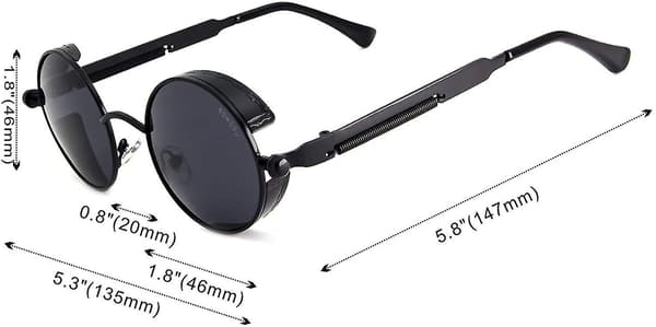 2023 Solglasögon Steampunk Style Polarized Eyewear Uv400 skydd