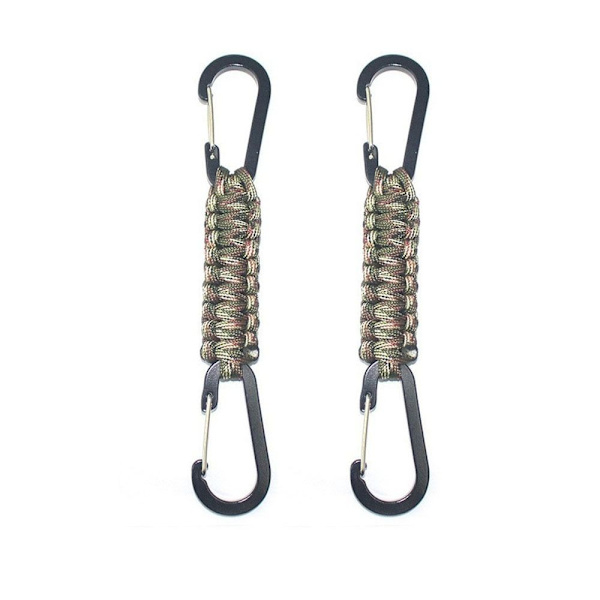 Mordely 2Pack Paracord Nyckelring Krok D Ring Karbinhake Clips