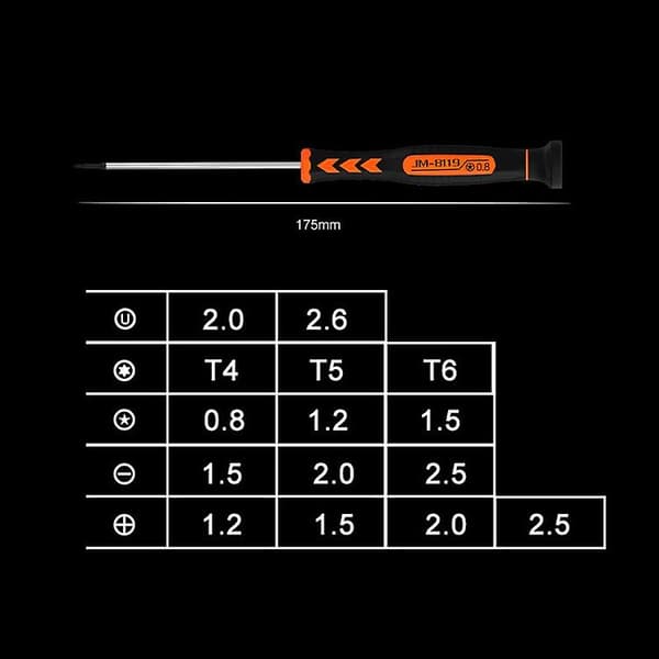 Jm-8119 Phillips 2.5 Repair Mobile Phone Screwdriver Tool