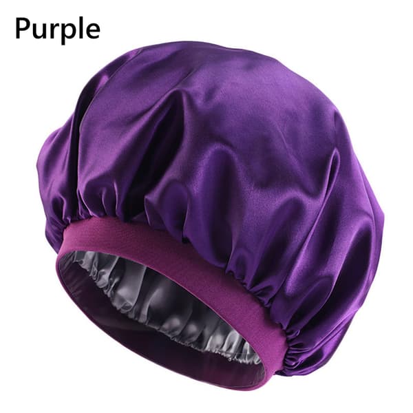 Mordely Stor Satin Bonnet Satin Sleeping Cap PURPLE