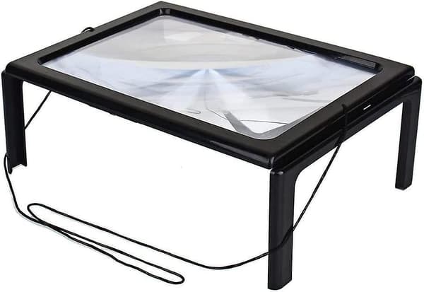 Hands Free 3x A4 Large Size Magnifier With Led Light Reading Magnifier Gdel