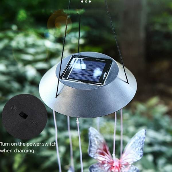 Mordely LED Wind Chime Solar Light 3
