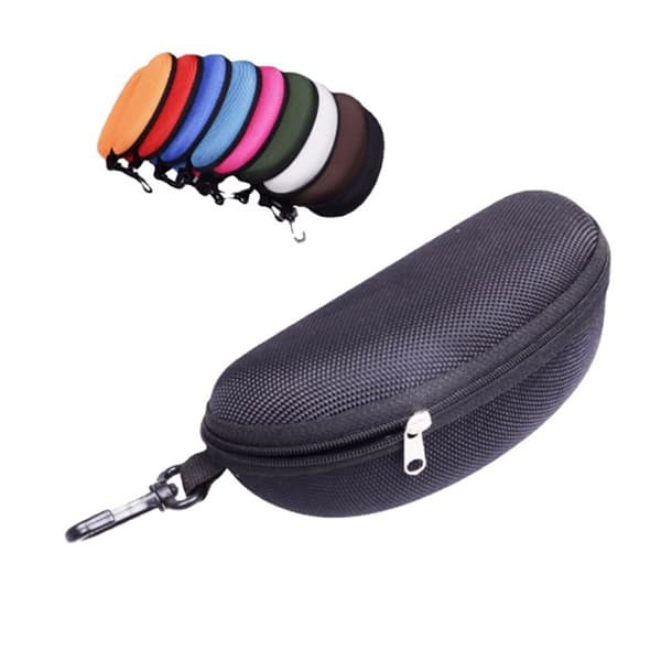 Mordely 2st Dragkedja Solglasögon Hard Case Glasögon Solglasögon Protector BLACK