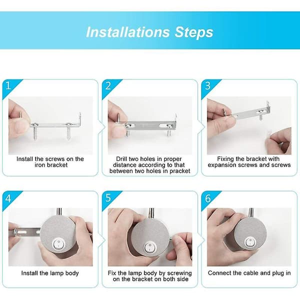 Mordely Bedside Wall Lamp 2 Lights Led Reading Light Gooseneck Light 3w, 3000k Warm White Cisea Reading Lamp