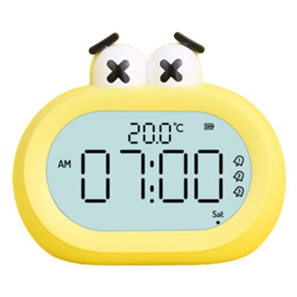Cute Cartoon Children's Alarm Clock, Bedroom Alarm Clock, Desktop Clock, Dual Purpose Intelligent Electronic Alarm Clock - Yellow