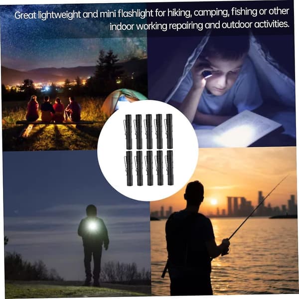 Led Pen Torch Mini Camping Torch Waterproof Camping Torch 10pcs (without Battery)