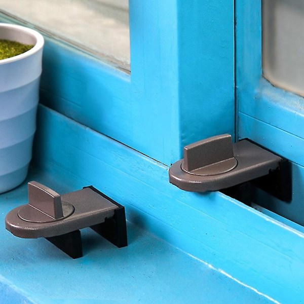Mordely Adjustable Sliding Window Locks Window Wedge Window Stopper For Home Window Black