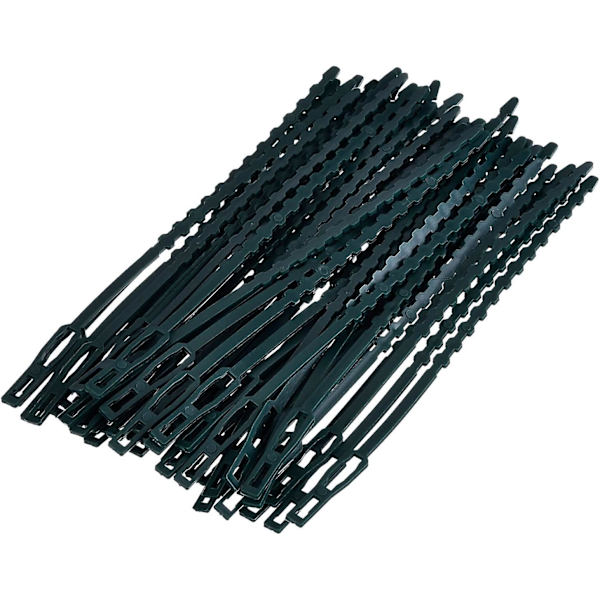 Mordely 50 Piece Adjustable Plant Tie And Support, 170mm X 8mm Dark Green