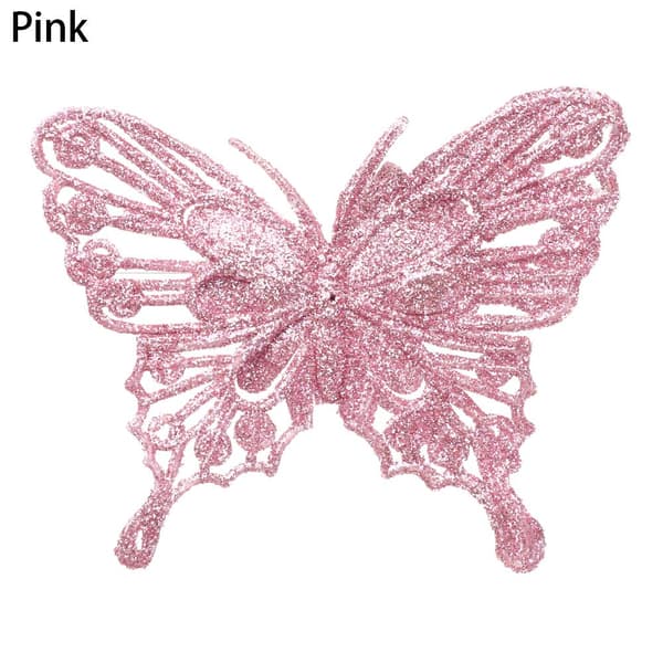 Mordely Julesommerfugl Fake Butterfly ROSA Pink