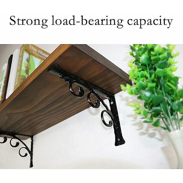 Wrought Iron Shelf Bracket Support Wall Brackets,floating Hardware Bracket,for Living Room, Bedroom, Bathroom Decor