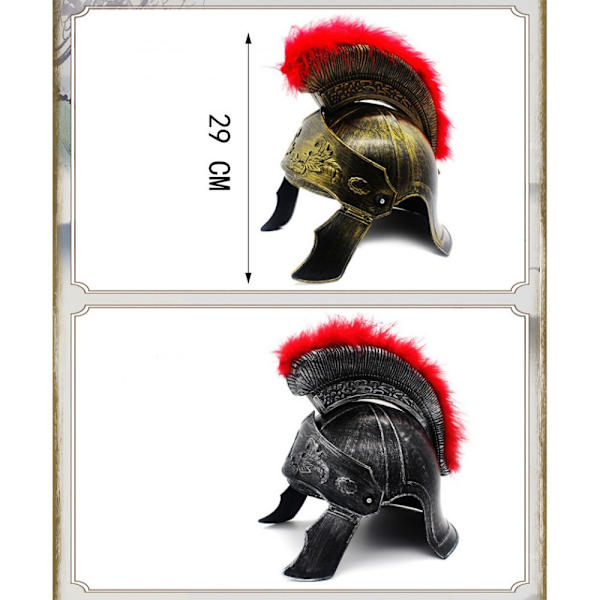 Mordely Maskeradehjelm Spartan Warrior Hat 3