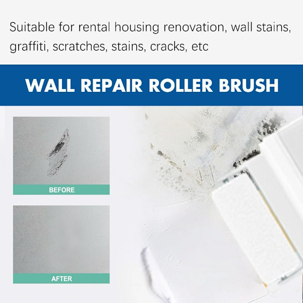 Mordely Liten rullborste Vägg Latex Paint Vägg Reparation Paste Roller
