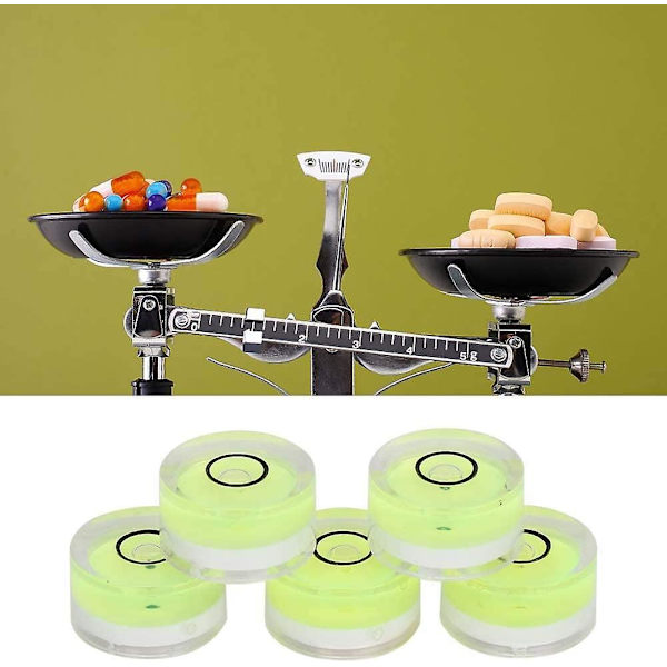 Spirit Level Measuring Tools, 5pcs 15mm Diameter Round Mini Bubble Level For Scale