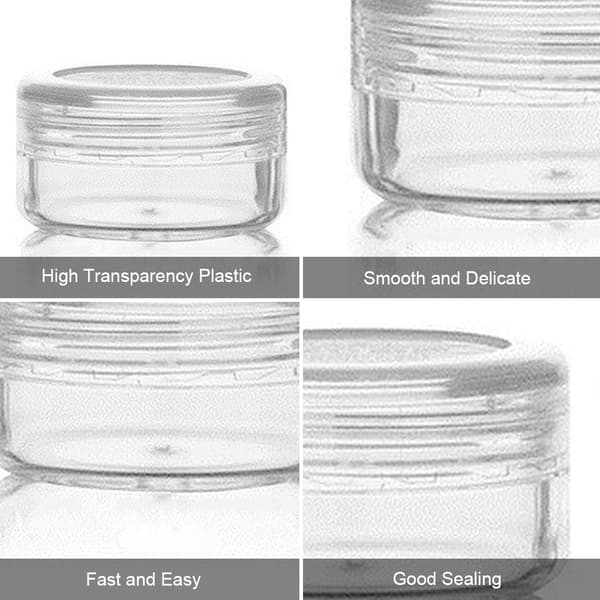 Mordely Töm burk för förvaring av klar plastpärlor