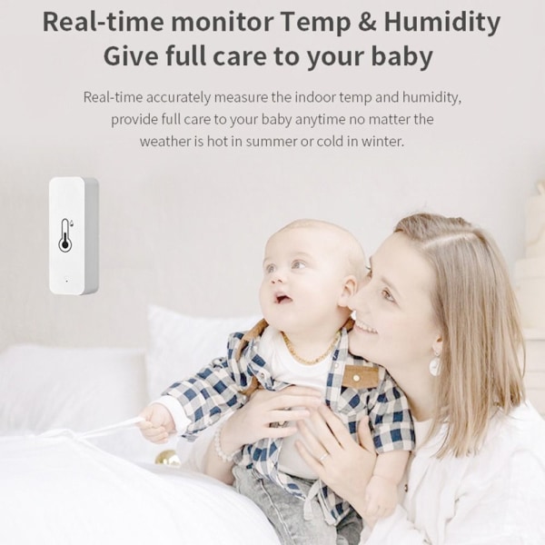 Mordely Wifi Temperatursensor Fuktighetssensor Termometer