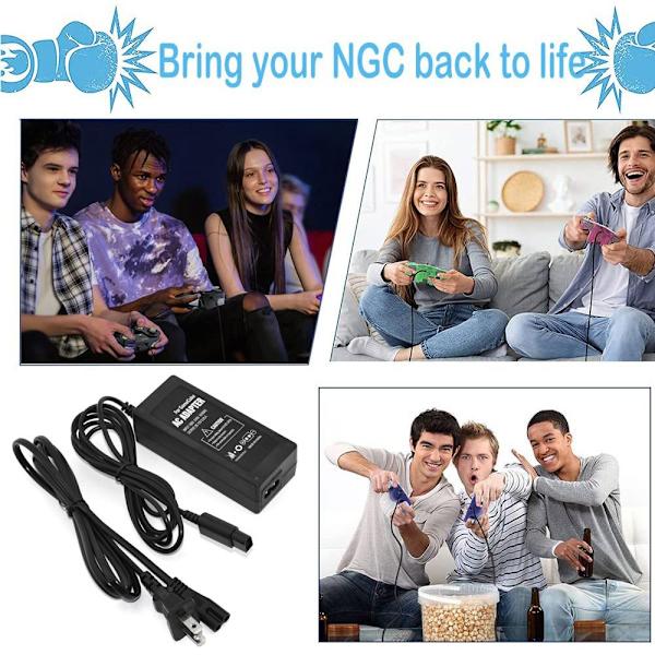 Mordely för Nintendo NGC Gamecube-laddare EU PLUG
