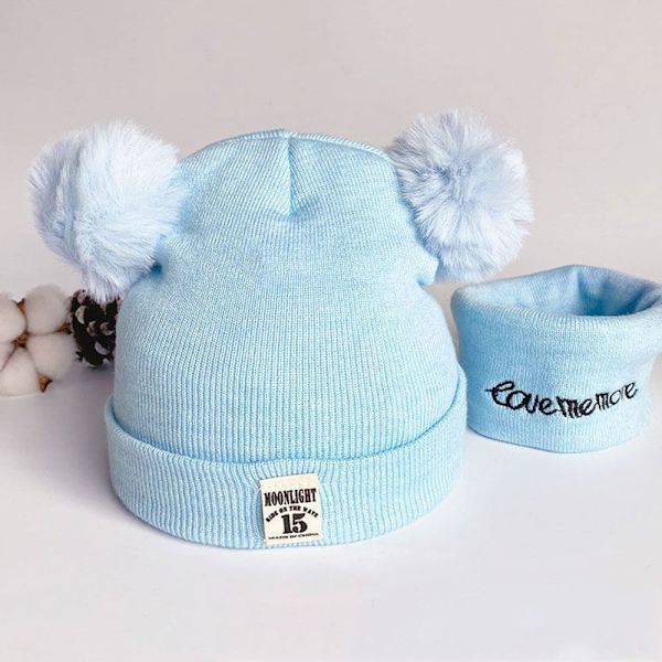Stickad mössa för barn Baby cap RED STYLE 2 STYLE 2 Red Style 2-Style 2