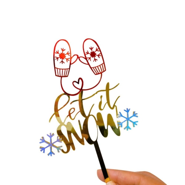 Mordely 5 STK kryl Merry Christmas Tree Cake Topper