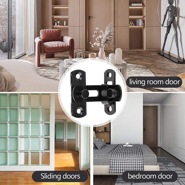 Mordely 2pcs Barn Door Lock Replacement tainless teel Flip For Latch Lock Easy To Inst Silver S