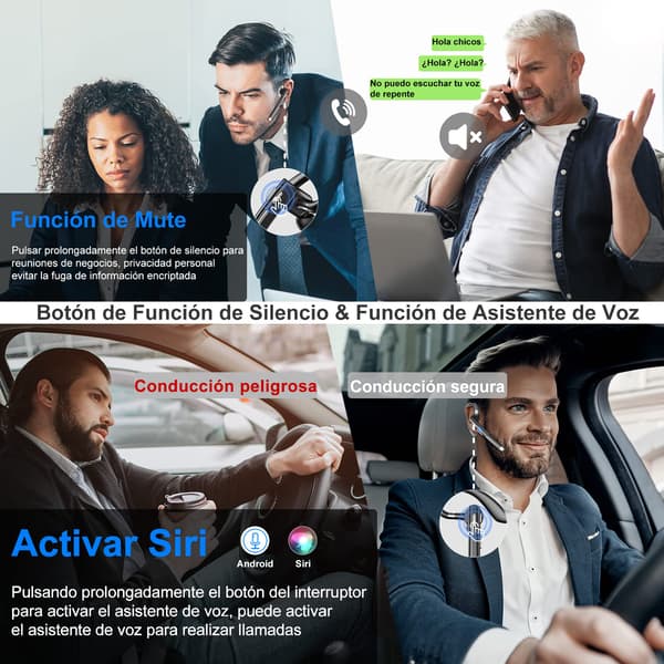 Öronsnäcka Bluetooth 5.1 Dual-Mic CVC 8.0 brusreducering Svart