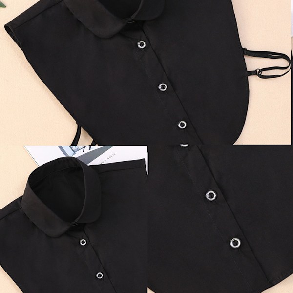 Mordely Solid skjorta Spets False Collar 2
