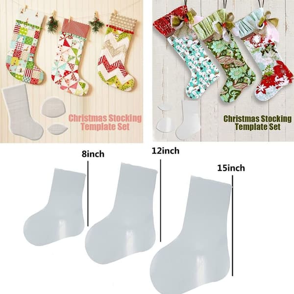 Mordely Julstrumpa Symallar Mall Quiltlinjal 8IN 8in