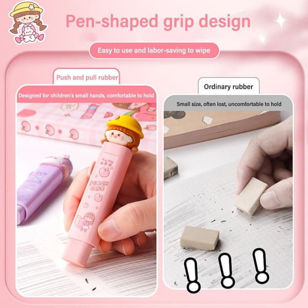 Mordely Pressande penna Eraser Mechanical Eraser 01