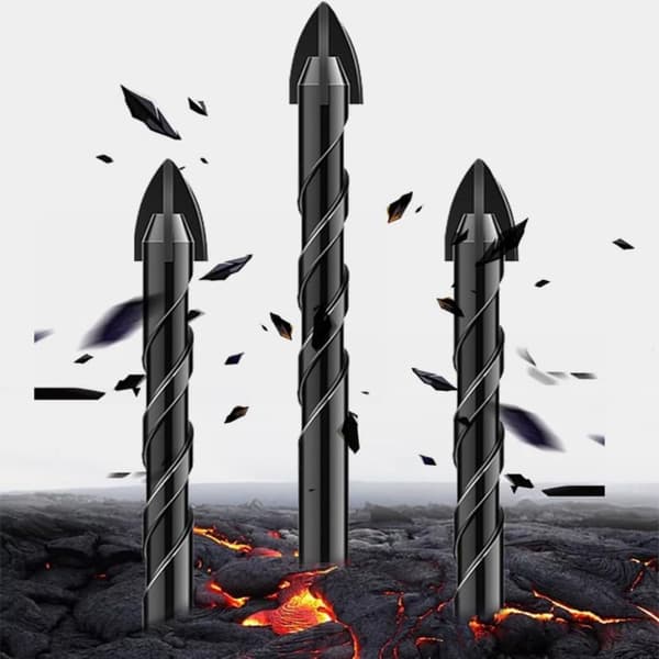 5 ST Elektriskt borrverktyg 4-Ege Cross Drill Bit Set Murverk