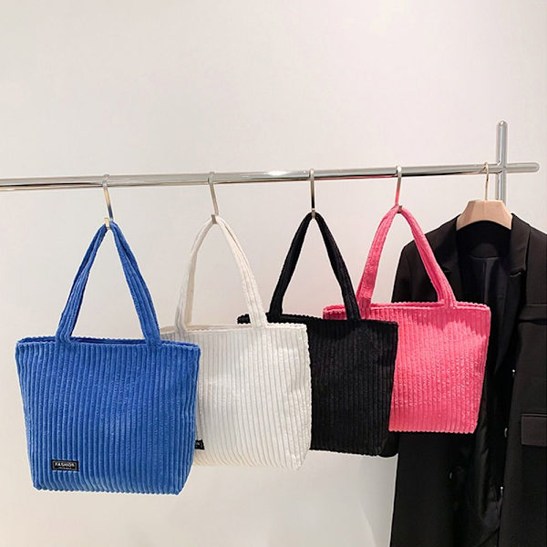 Axelremsväska i canvas Crossbody-väska SVART black