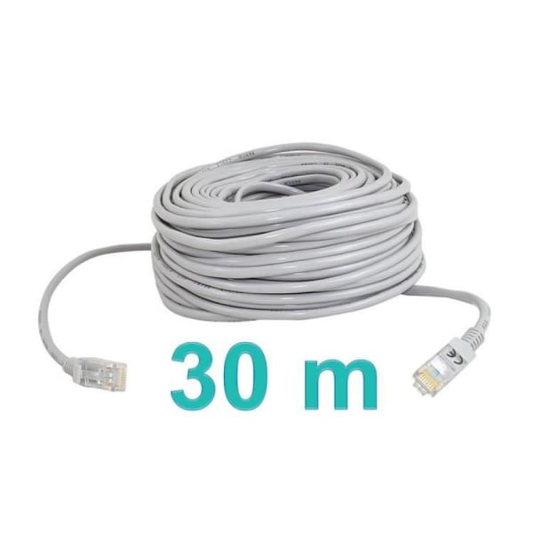 30m - Nätverkskabel Cat5e - Internetkabel gray