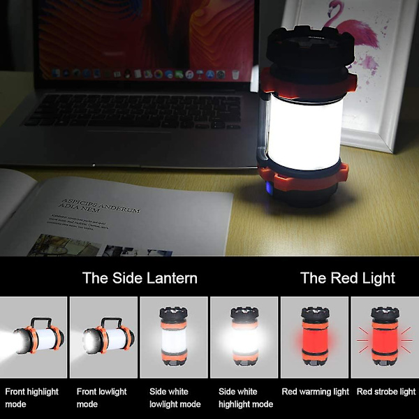 2023 Rechargeable Led Lantern Portable Projector Camping Light Super Powerful 6 Modes Usb Cable Ipx4 Waterproof