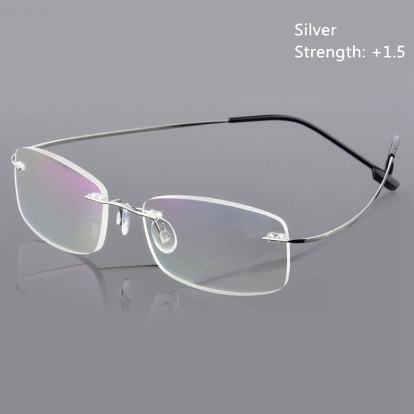 Mordely Läsglasögon Glasögonminne Titan SILVER STRENGTH-150 silver Strength-150