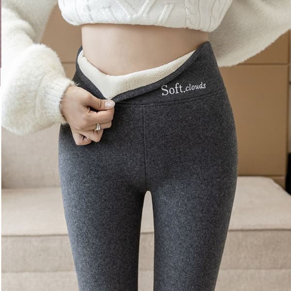 Fleecefodrade Leggings Vinter Leggings MÖRKGRÅ Dark Grey 2XL